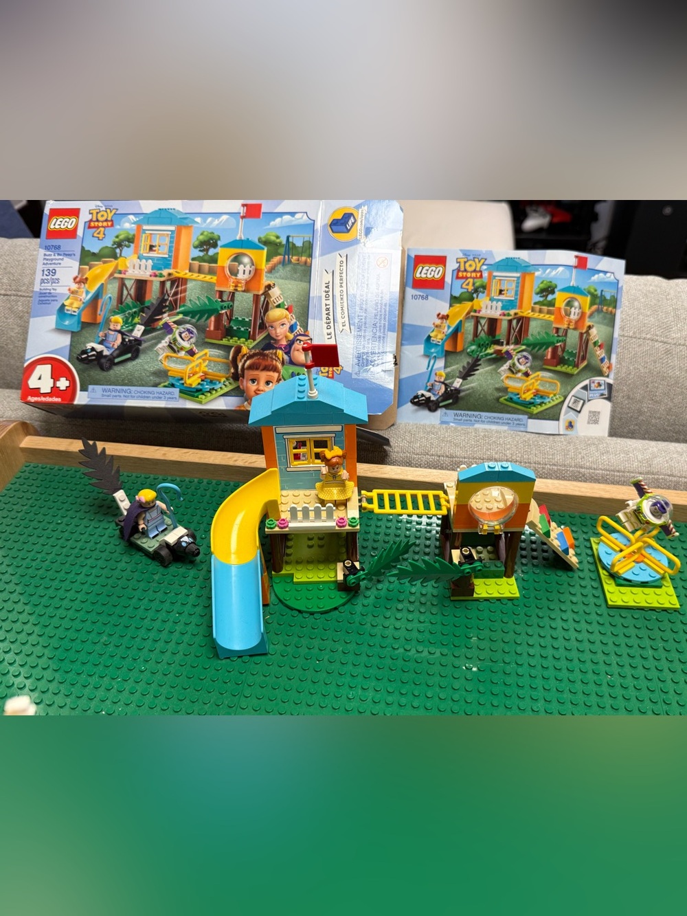 Complete LEGO Toy Story 4 Set 10768 - Buzz & Bo Peep's Playground & Box & Manual